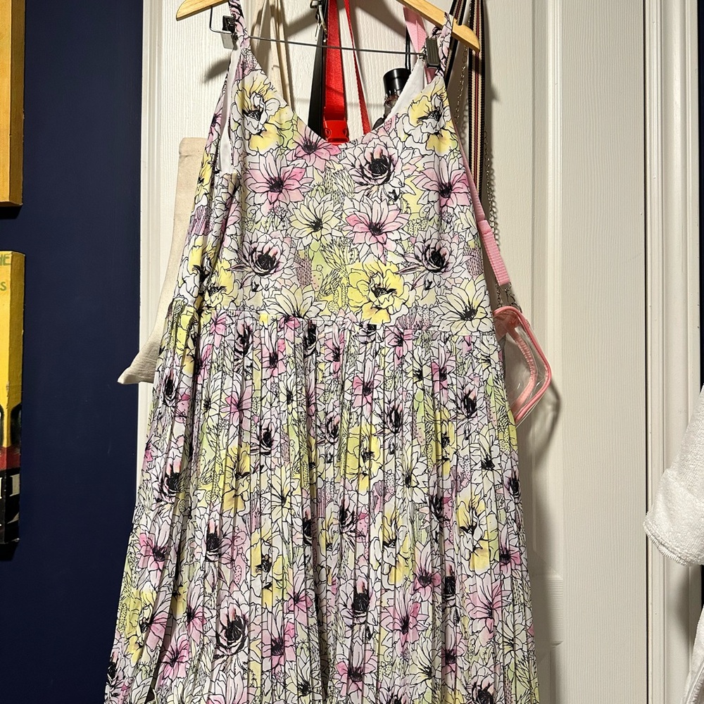 Floral Maxi Dress - Yellow, Pink, Black